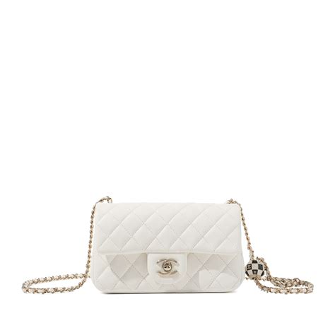 chanel white lambskin bag|Chanel 11.12 bag price.